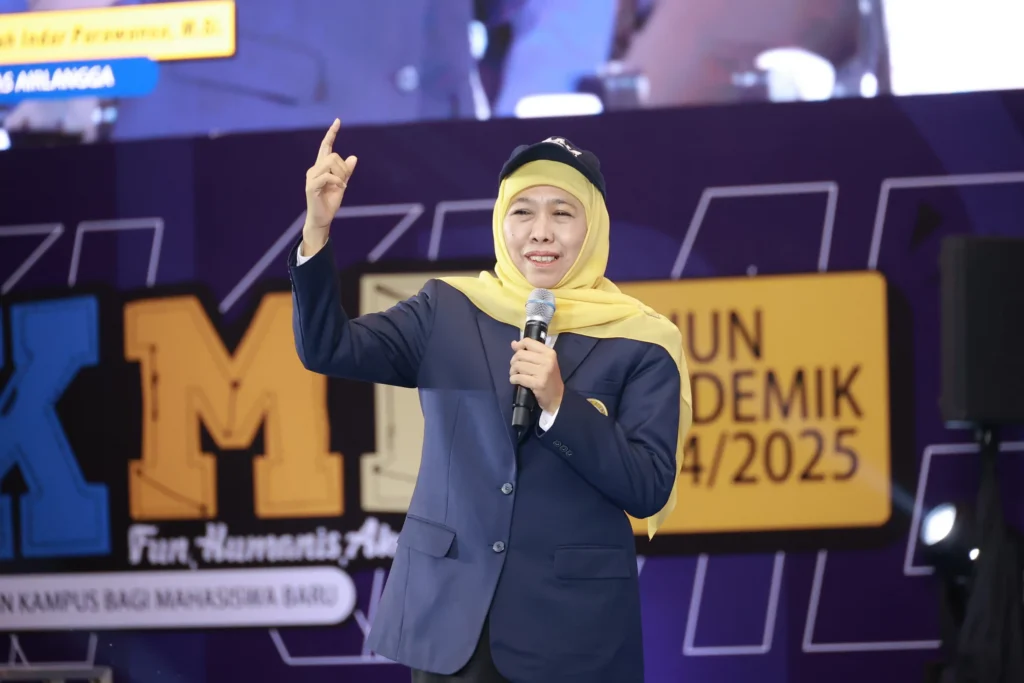Meriah, Khofifah Ucapkan Selamat Datang ke Ribuan Ksatria Airlangga Baru