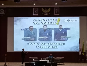 Sesi Talkshow Mawapres Vokasi UNAIR 2024, pada Sabtu (7/9/2024). (Foto: Tsaqifa Farhana)