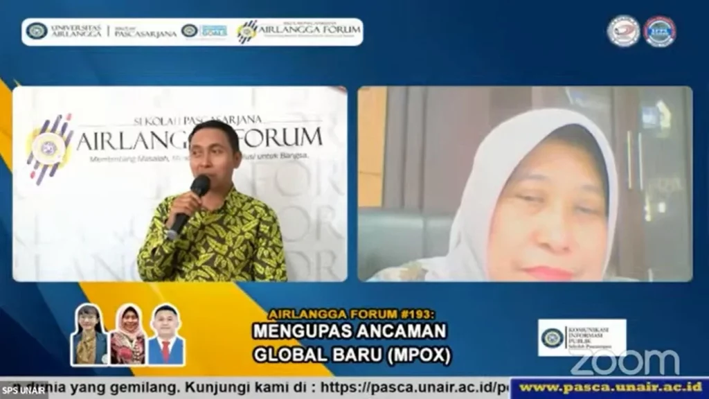 Nanik Sukristina, Kepala Dinas Kesehatan Surabaya Bersama Host Airlangga Forum #198 (Sumber: Dokumentasi Pribadi)