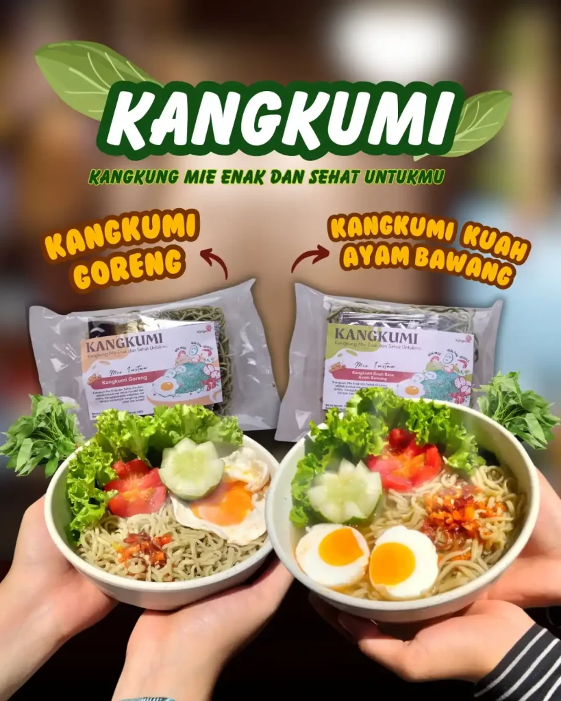 Produk Kangkumi (Kangkung Mie Enak dan Sehat Untukmu), karya mahasiswa UNAIR (Foto: Dok. Narasumber