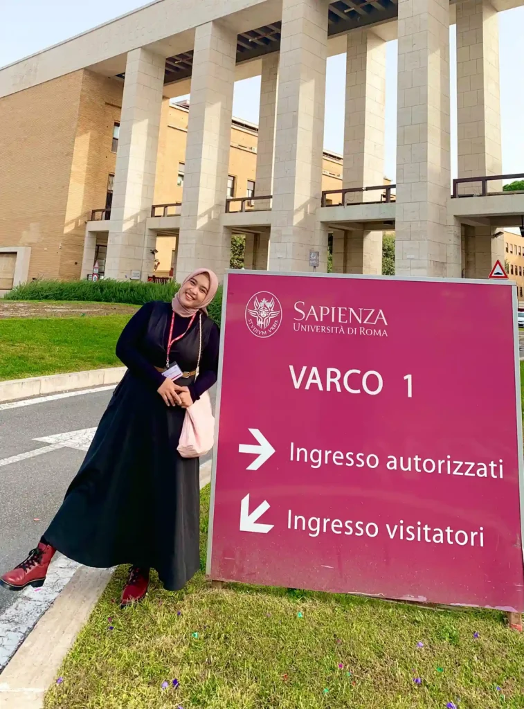 Fitri Dianitasari at Sapienza University (Photo: Personal archive)