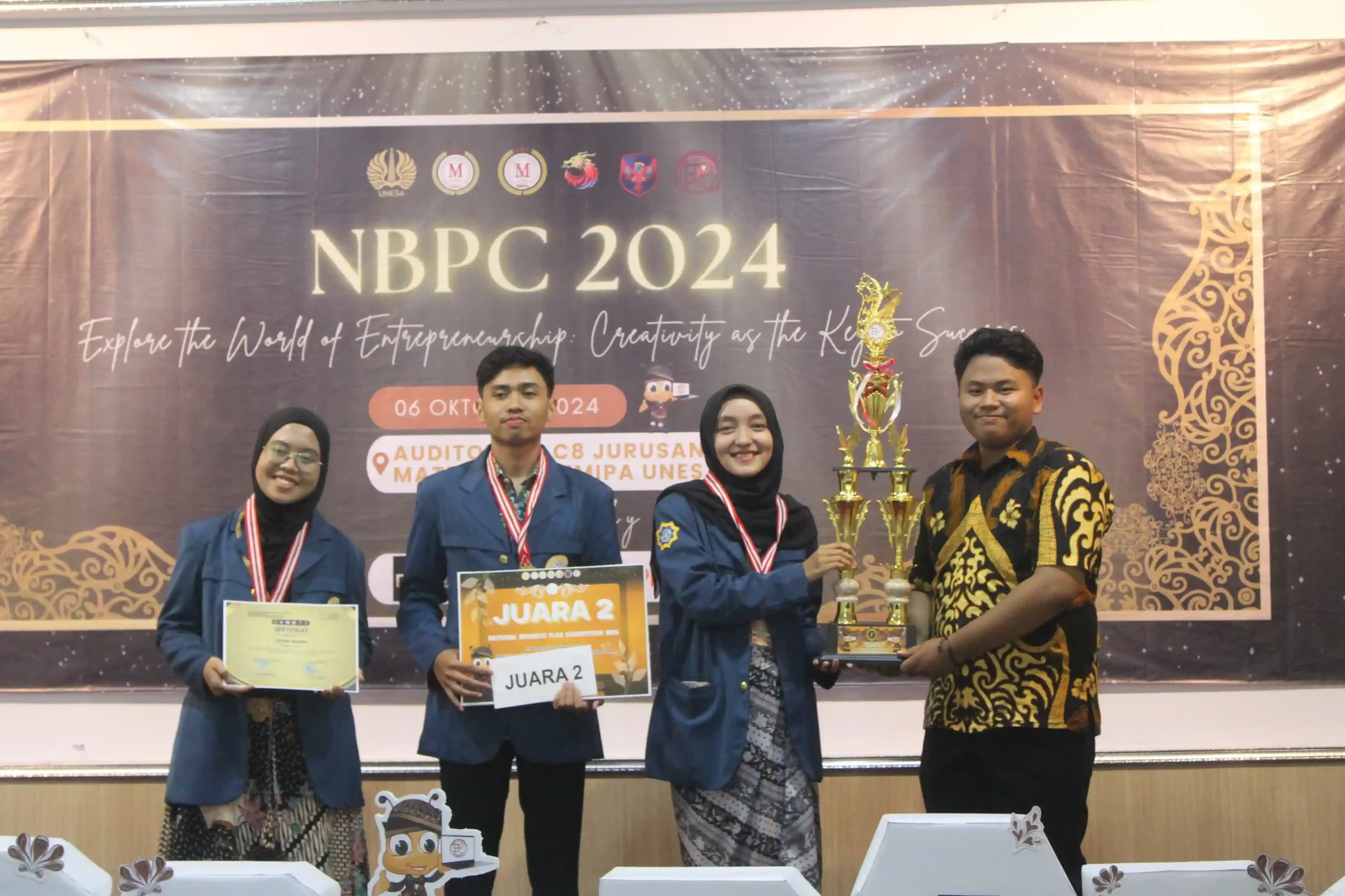 Tim FEB UNAIR raih juara II dalam National Business Plan Competition (Foto: Dok. Narasumber)