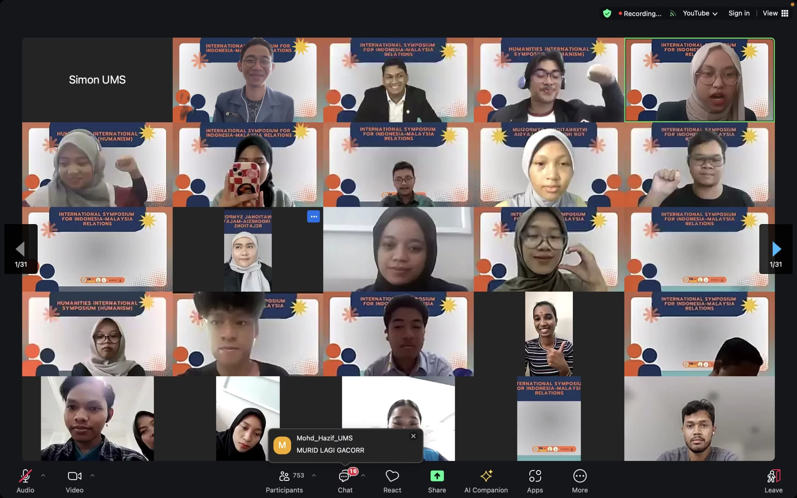 Mahasiswa BEM FIB UNAIR, MPP UMS, dan SRC UniKL MFI (Foto: Dok Hublu BEM FIB)