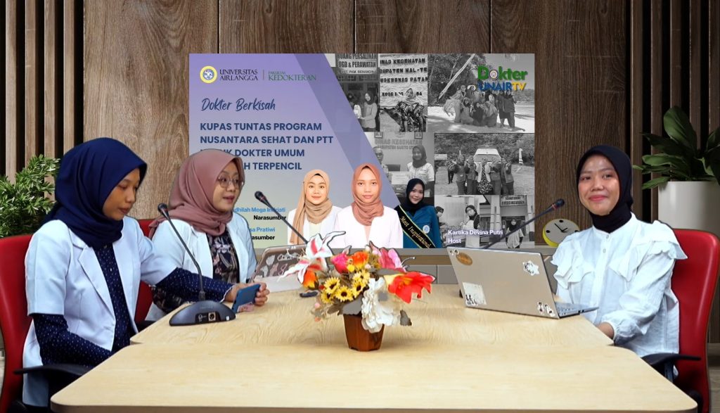 Alumni FK UNAIR saat menceritakan pengalaman sebagai dokter di tempat terpencil pada kanal Youtube Dokter UNAIR TV (Foto: SS Youtube)