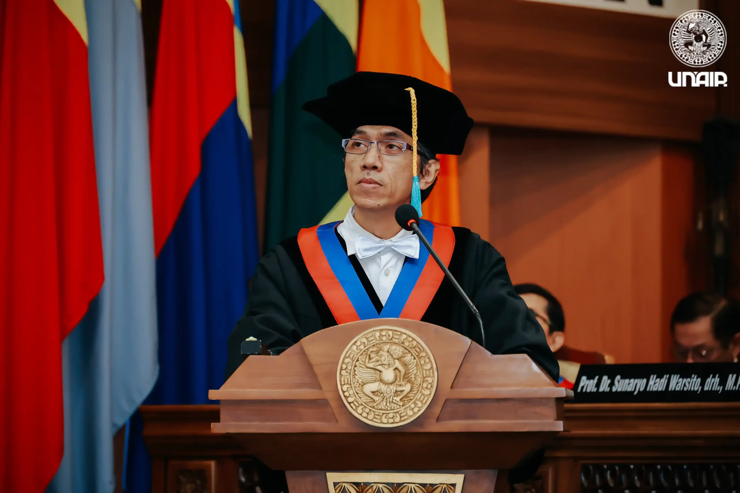 Prof Dr Sunaryo Hadi Warsito drh MP, guru besar baru Fakultas Kedokteran Hewan (FKH) Universitas Airlangga (UNAIR).