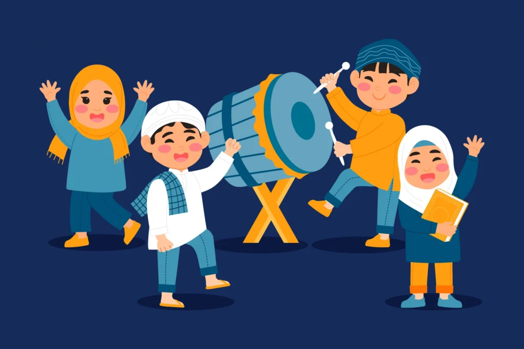 Ilustrasi kegiatan positif anak selama bulan Ramadan (Foto: freepik)