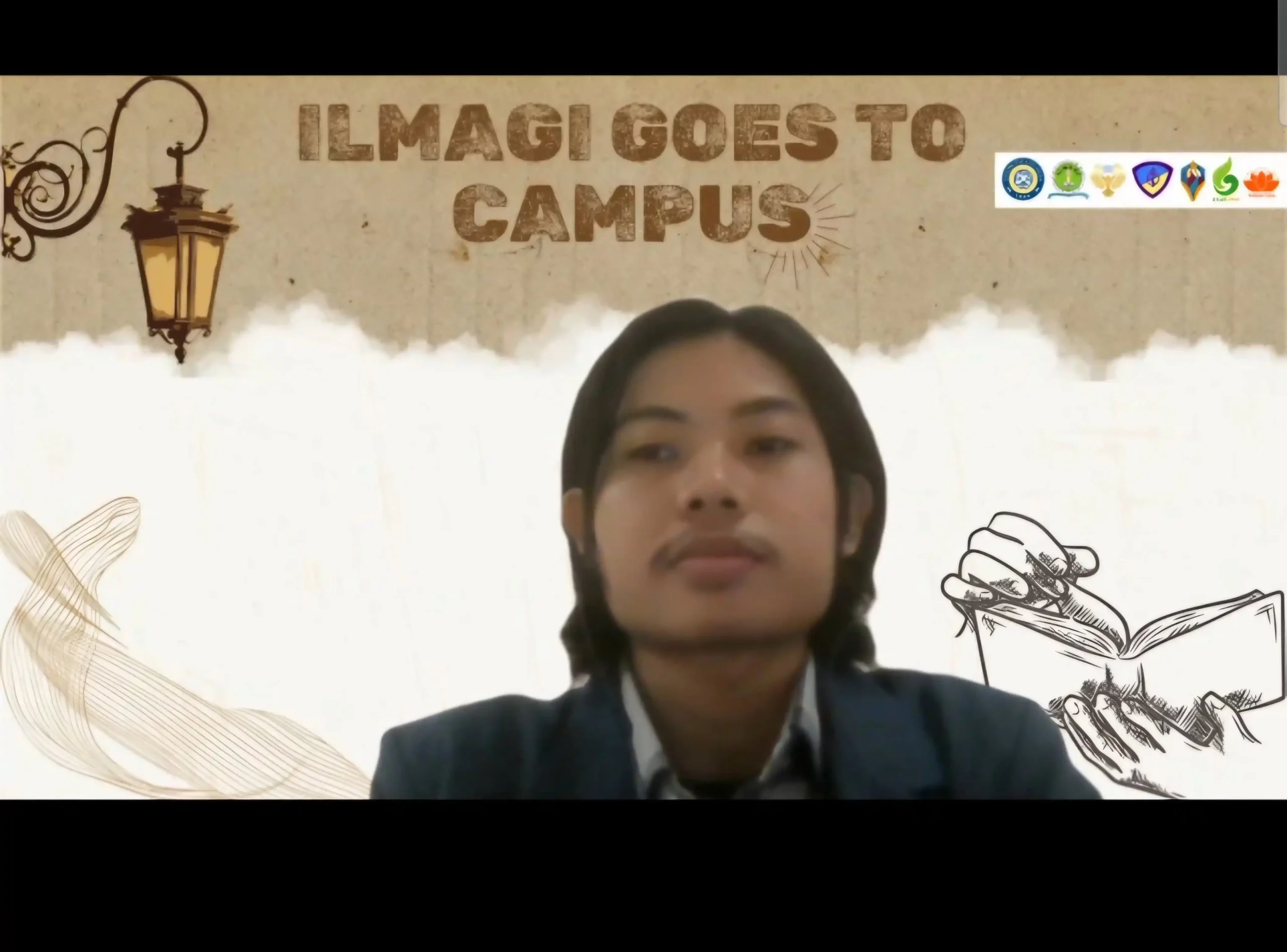 Gusti Bagus Wibawa sambutan ketua himpunan mahasiswa melalui Zoom Meeting (Foto: Screenshoot Zoom Meeting)