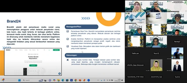Presentation session during the REACH webinar (Photo: Aziz Firmansyah)