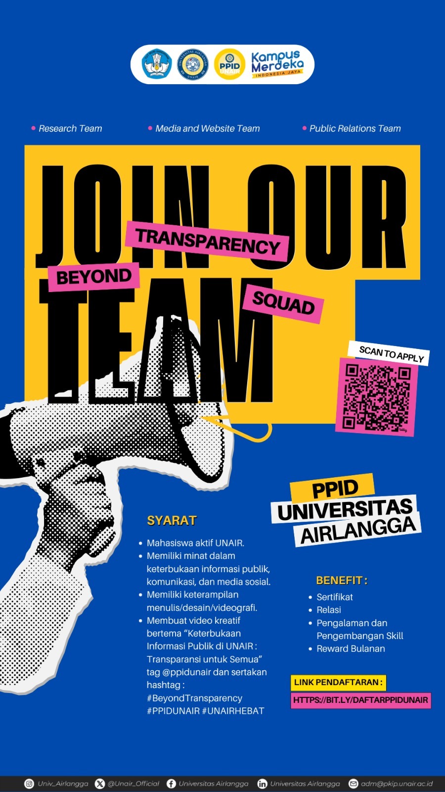 OPEN RECRUITMENT BEYOND TRANSPARENCY SQUAD PPID UNAIR