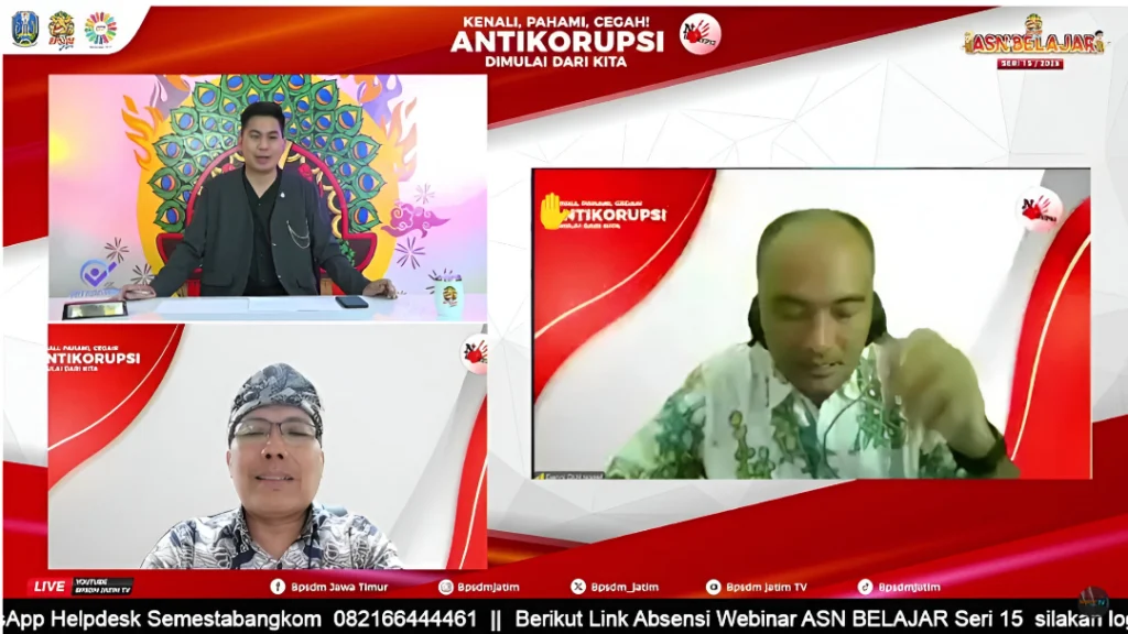Dr. Eko Supeno, Drs., M.Si., responds to participant questions during the ASN Belajar Series 15 Webinar on Thursday (April 24, 2025).
