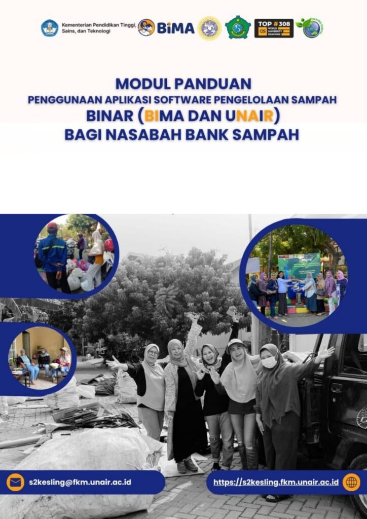 User guide of BINAR app for waste bank members (Photo: Dr. R. Azizah)