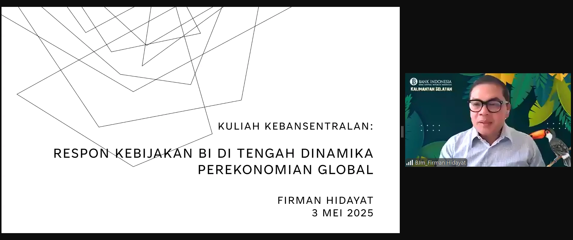 Firman Hidayat delivers a presentation (Photo: Zoom Meeting Screenshot)