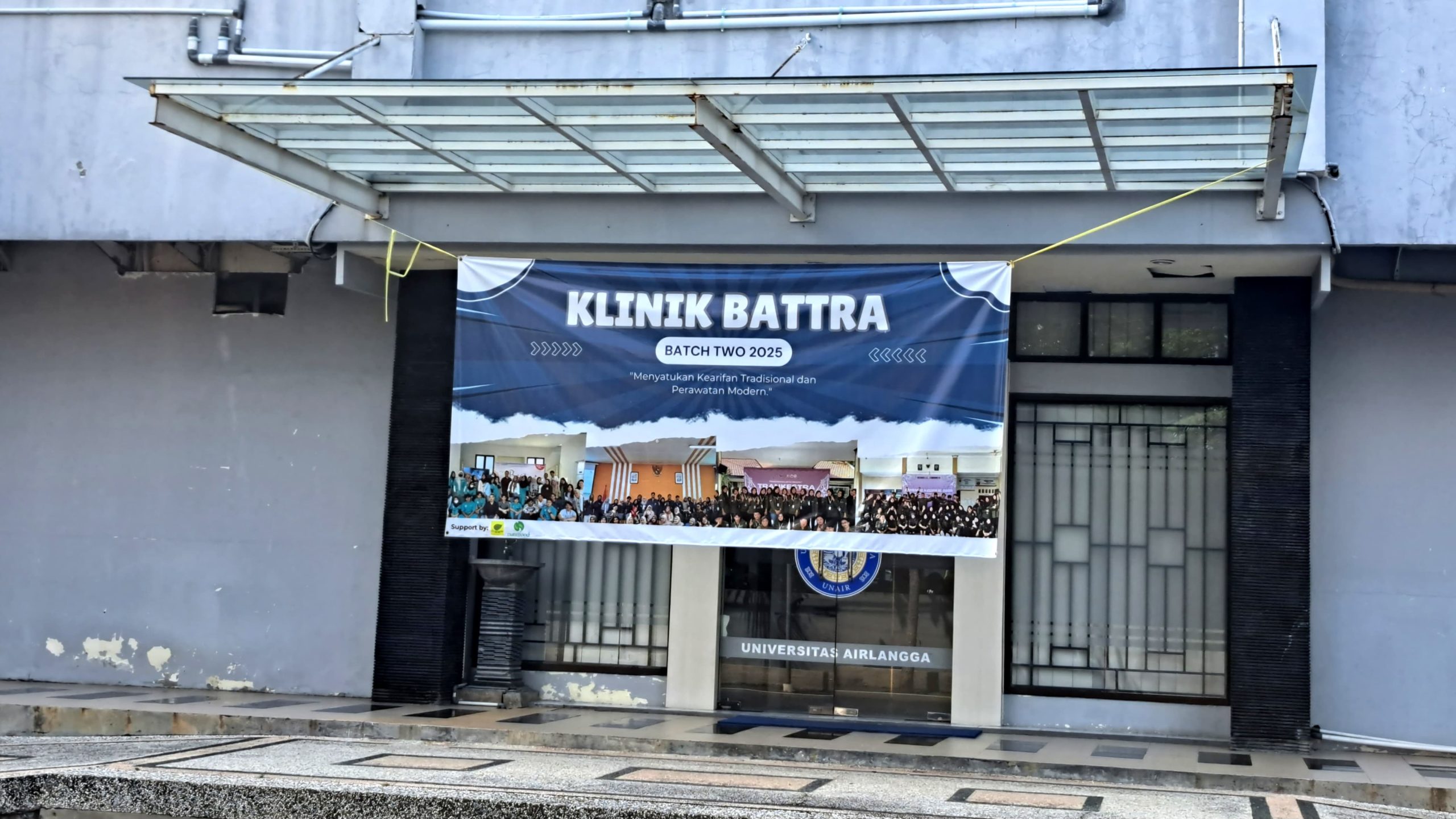Foto bagian depan gedung tempat dilaksanakannya kegiatan Klinik Battra (Foto: Istimewa)