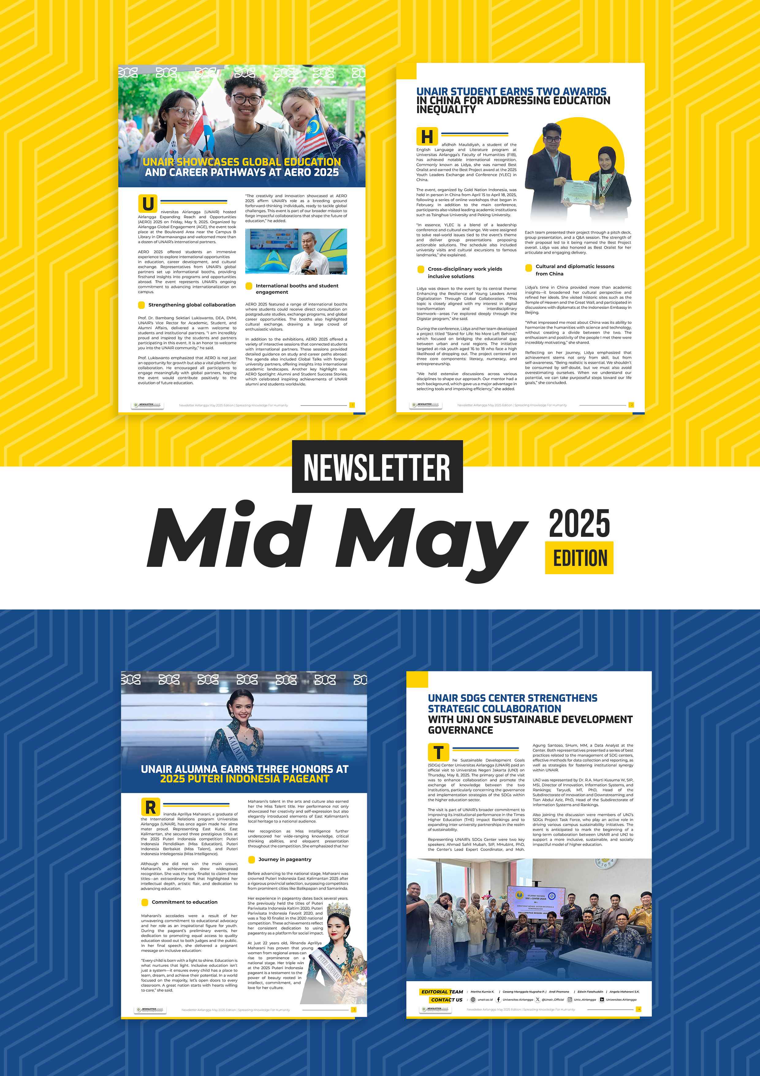 Halaman depan newsletter Airlangga Mid-May