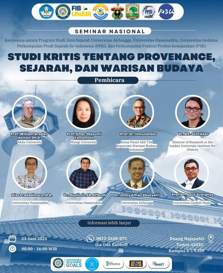 Seminar Nasional Studi Kritis Tentang Provenance, Sejarah, dan Warisan Budaya