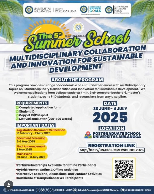 The 5th Summer School: Multidisciplinary Collaboration and Innovation for Sustainable Development