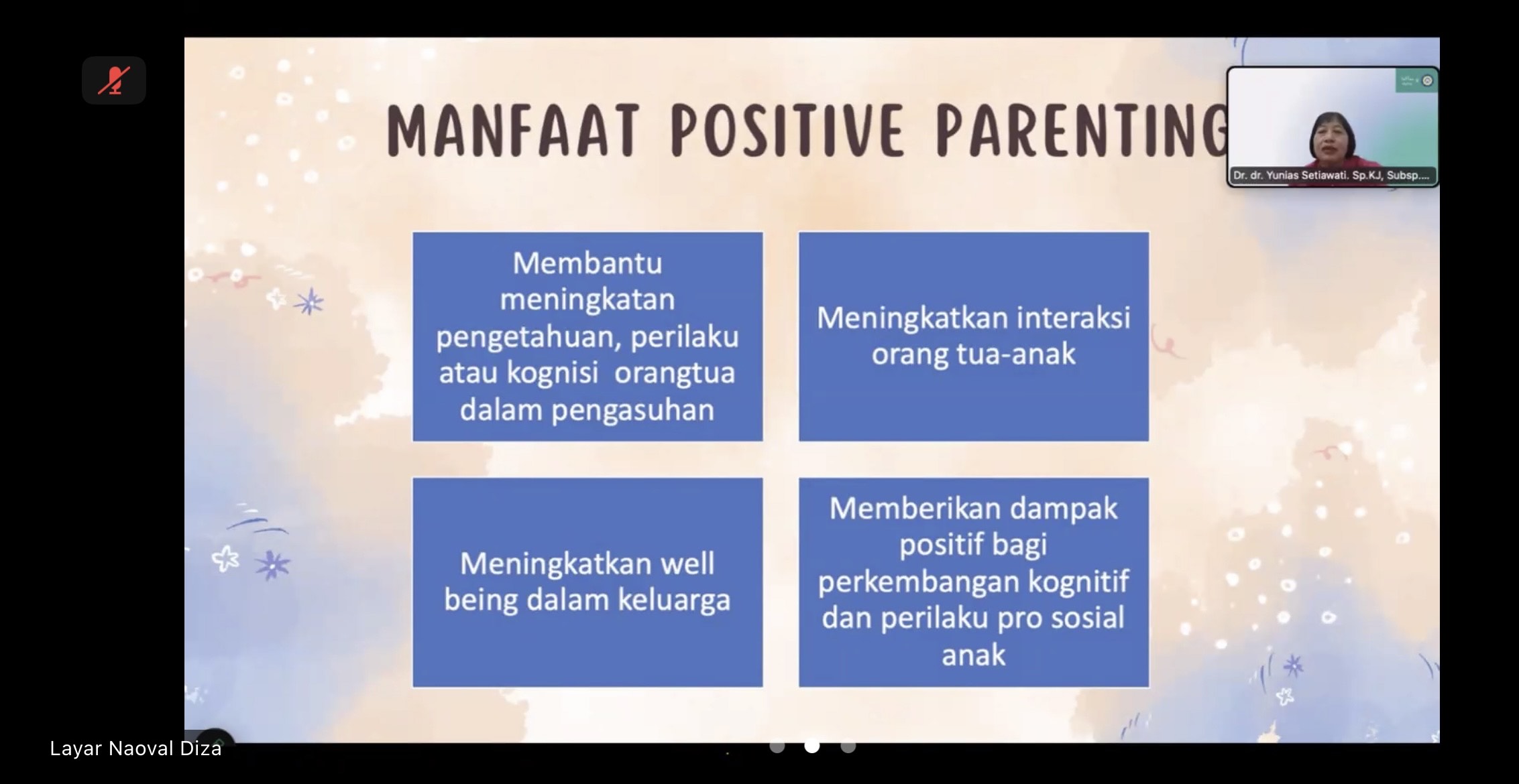 Sesi Pemaparan materi oleh dr Yunias Setiawati SpKJ Subsp AR(K) FISCM. (Foto: Dheva Yudistira Maulana)