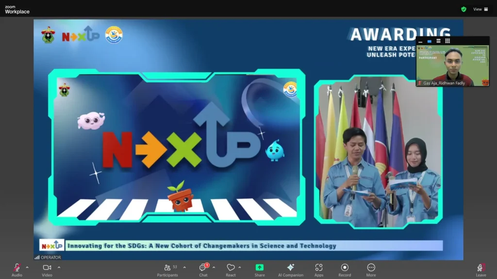 Screenshot from the NextUp Essay Awarding Event (Photo: Courtesy of Ridhwan Fadly Saputra)