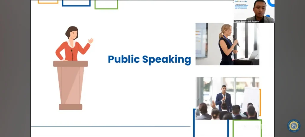 Dimas Bagus Satrio Aji during his presentation (Photo: Zoom Screenshot)