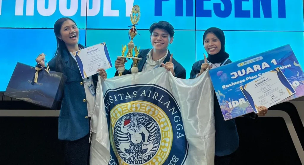 Fransisca and her team secure first place at the Business Plan Competition in Yogyakarta. (Photo: By courtesy)