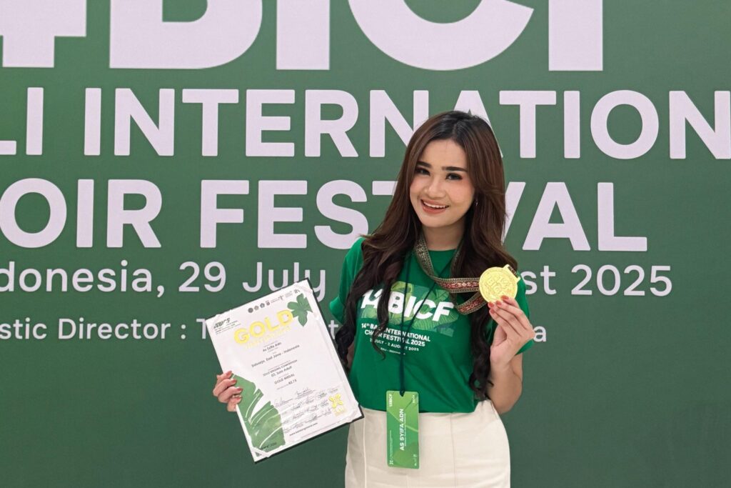As Syifa Adn wins gold medal at Bali International Choir Festival (Photo: By courtesy)