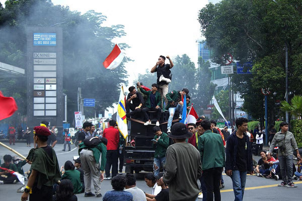 Student demonstrations in Indonesia (Source: IDN Times)