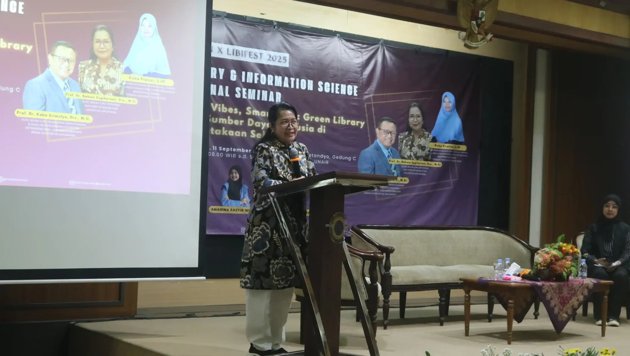 Pemaparan keynote speech oleh Prof Dr Rahma Sugihartati Dra M Si (11/9/2025) (Foto: Istimewa)