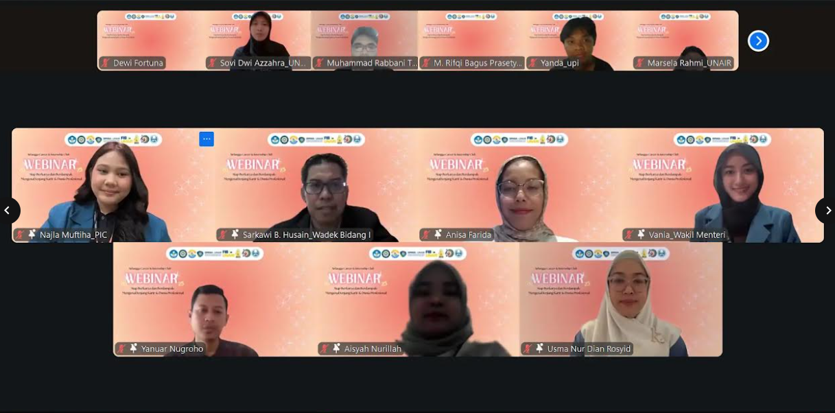 Pelaksanaan Career Talks FIB UNAIR bertajuk “Siap Berkarya dan Berdampak: Mengenal Jenjang Karir & Dunia Profesional” pada Sabtu (13/9/2025) (Foto: penulis).