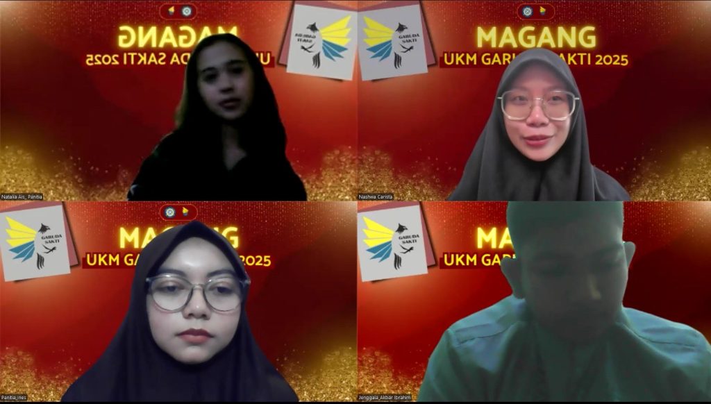 Gambar 1: Pemaparan materi dan QnA Pagelaran Mahasiswa Nasional Bidang Teknologi Informasi dan Komunikasi (GEMASTIK) pada acara Sosialisasi Gemastik dan LIDM Peserta Magang UKM Garuda Sakti UNAIR (7/9/2025) secara daring. (foto: penulis)