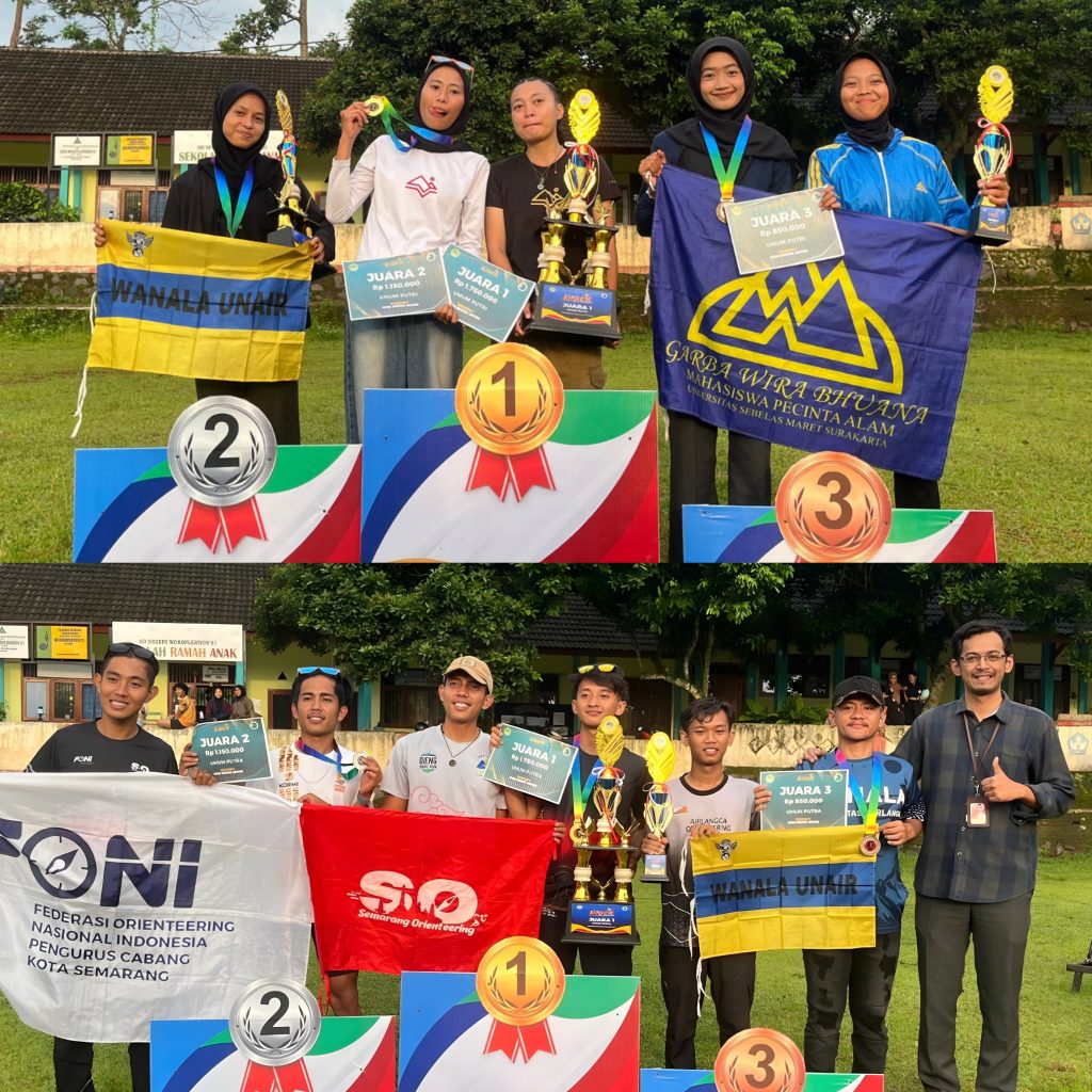 WANALA UNAIR saat prosesi awarding Sabhagiriwana National Orienteering Competition X. (Foto: Istimewa)