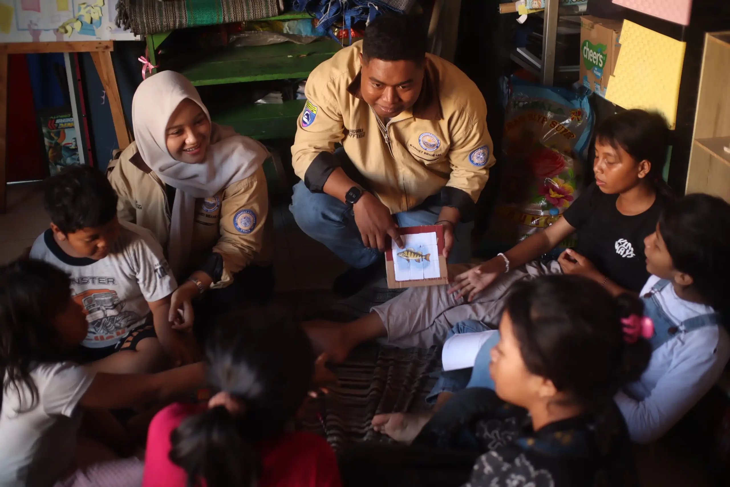 Badan Eksekutif Mahasiswa (BEM) Fakultas Perikanan dan Kelautan (FPK) Universitas Airlangga (UNAIR) menyelenggarakan kegiatan Marine Minds pada Sabtu (18/10/2025)