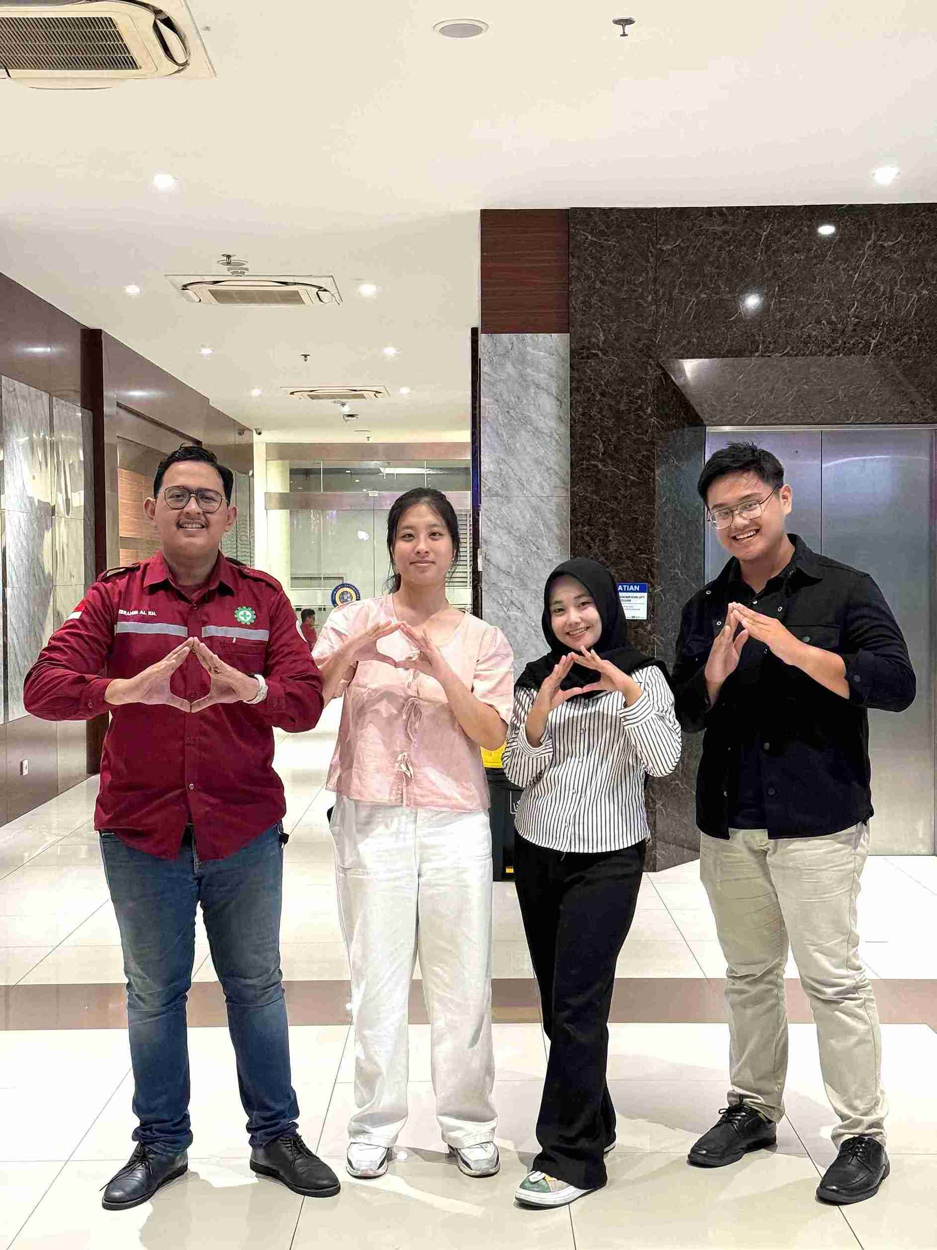 Three UNAIR team members who secured second place in the scientific article category. (Photo: Courtesy of the source)