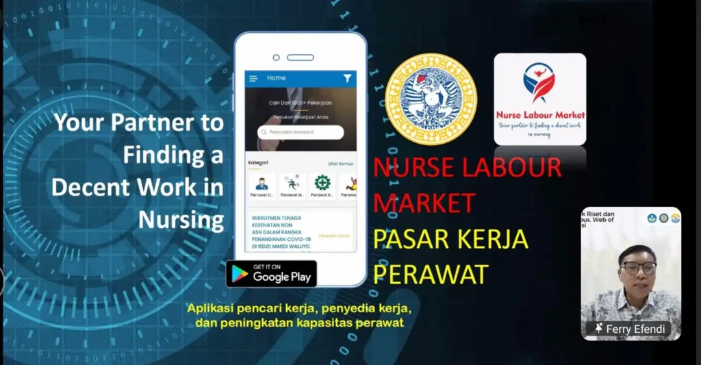 Prof. Ferry Efendi, S.Kep., Ns., M.Sc., Ph.D. during the webinar From Research to Industry: Driving Innovation for Community Well-being – Transforming Ideas into Solutions that Empower Communities, held on Monday (September 29, 2025).