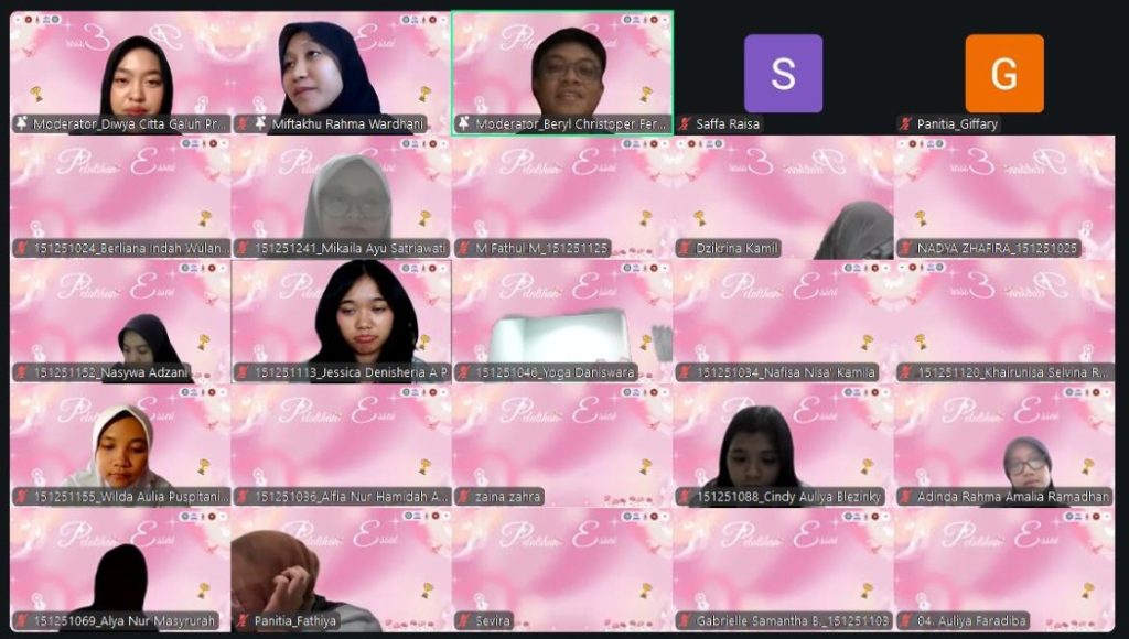 HIMA Matematika FST UNAIR gelar webinar "Get to Know PKM 2025" melalui zoom meeting (dok: pribadi)