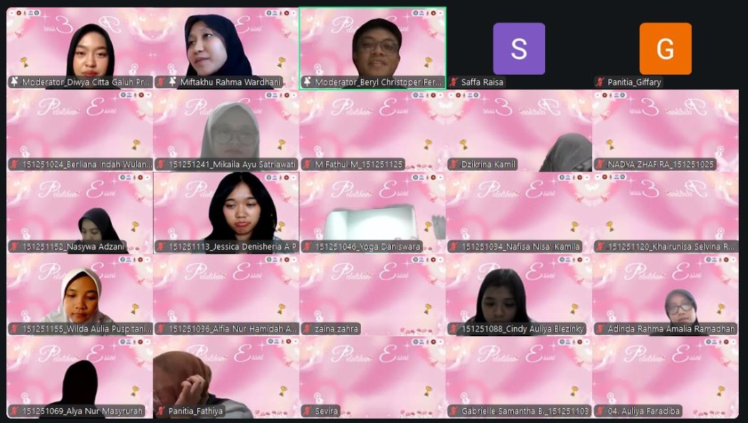 HIMA Matematika FST UNAIR gelar webinar "Get to Know PKM 2025" melalui zoom meeting (dok: pribadi)