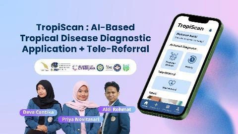 A snapshot of the Idinoda Team with their innovative project, TropiScan: AI-Based Tropical Disease Diagnostic Application with Tele-Referral System (Photo: Contributor)