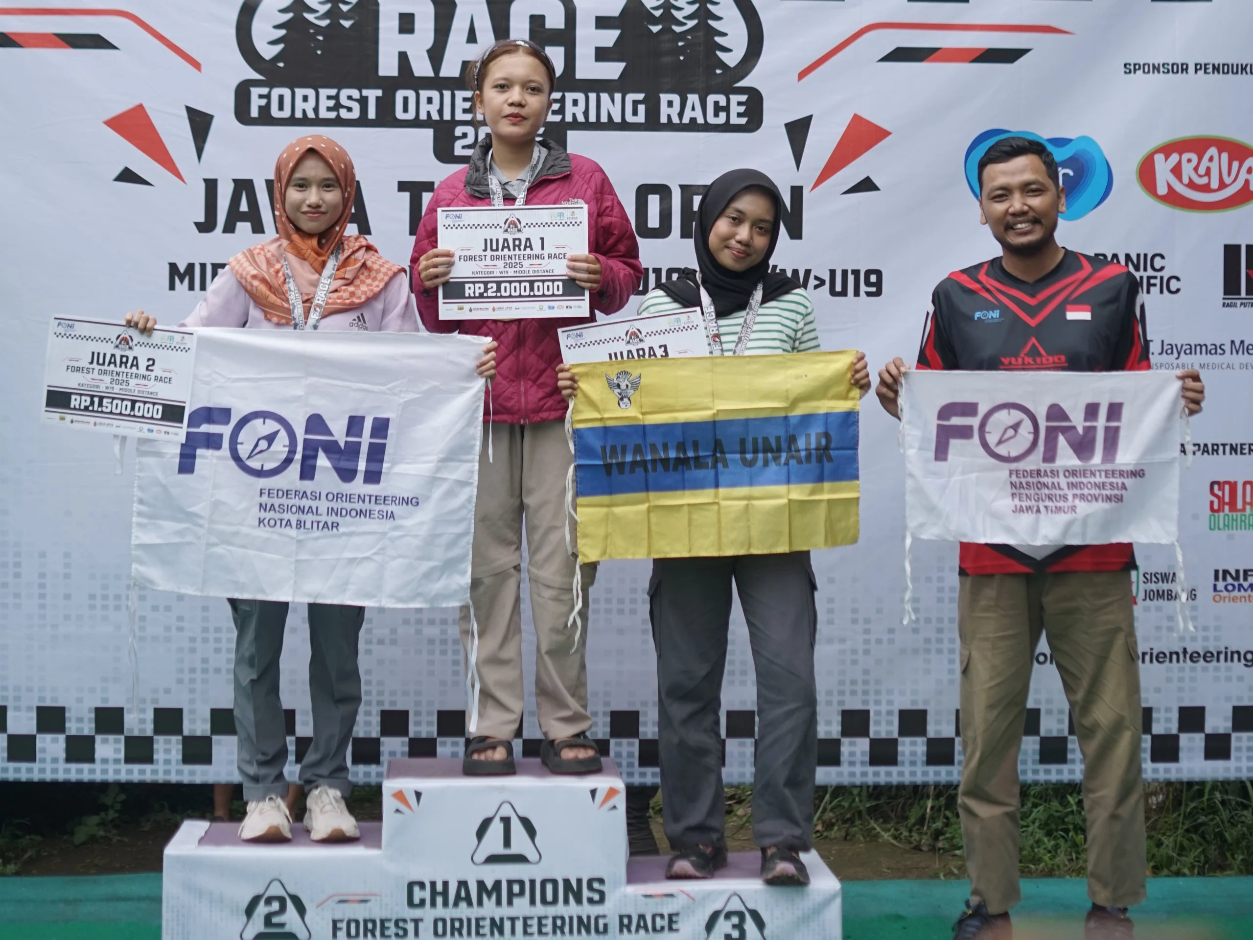 Marselia Crenata, Anggota UKM WANALA Berhasil Meraih Juara 3 Forest Orienteering Race kategori W19 (8-9/11/2025) di Kabupaten Jombang. (Foto: Istimewa)