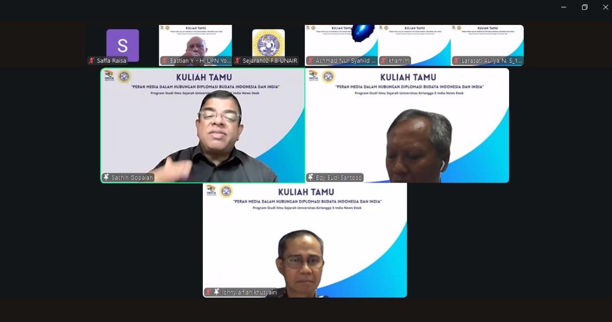 Diskusi antara Sachin Gopalan serta Edy budi Santoso pada Zoom Meeting. (Foto: Istimewa)