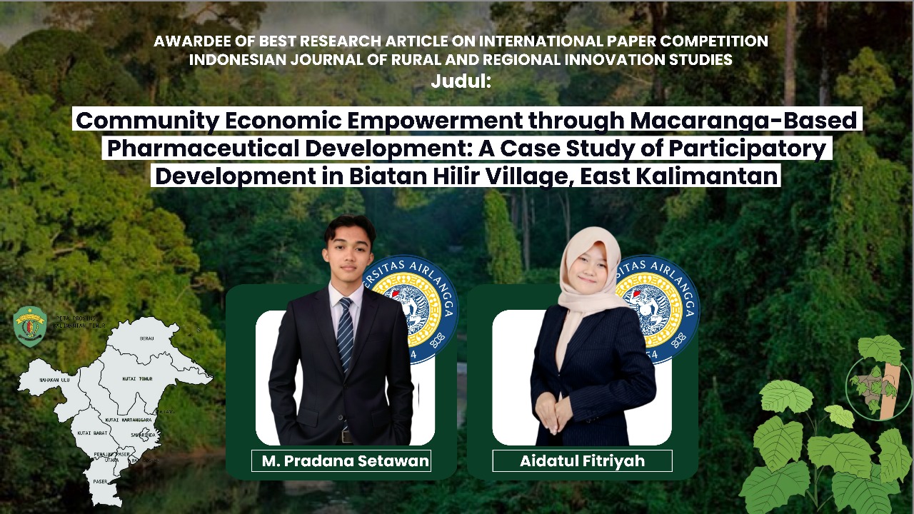 Pradana Setyawan dan Aidatul Fitriyah, perwakilan tim UNAIR sabet best paper pada ajang riset internasional (Foto: Istimewa)