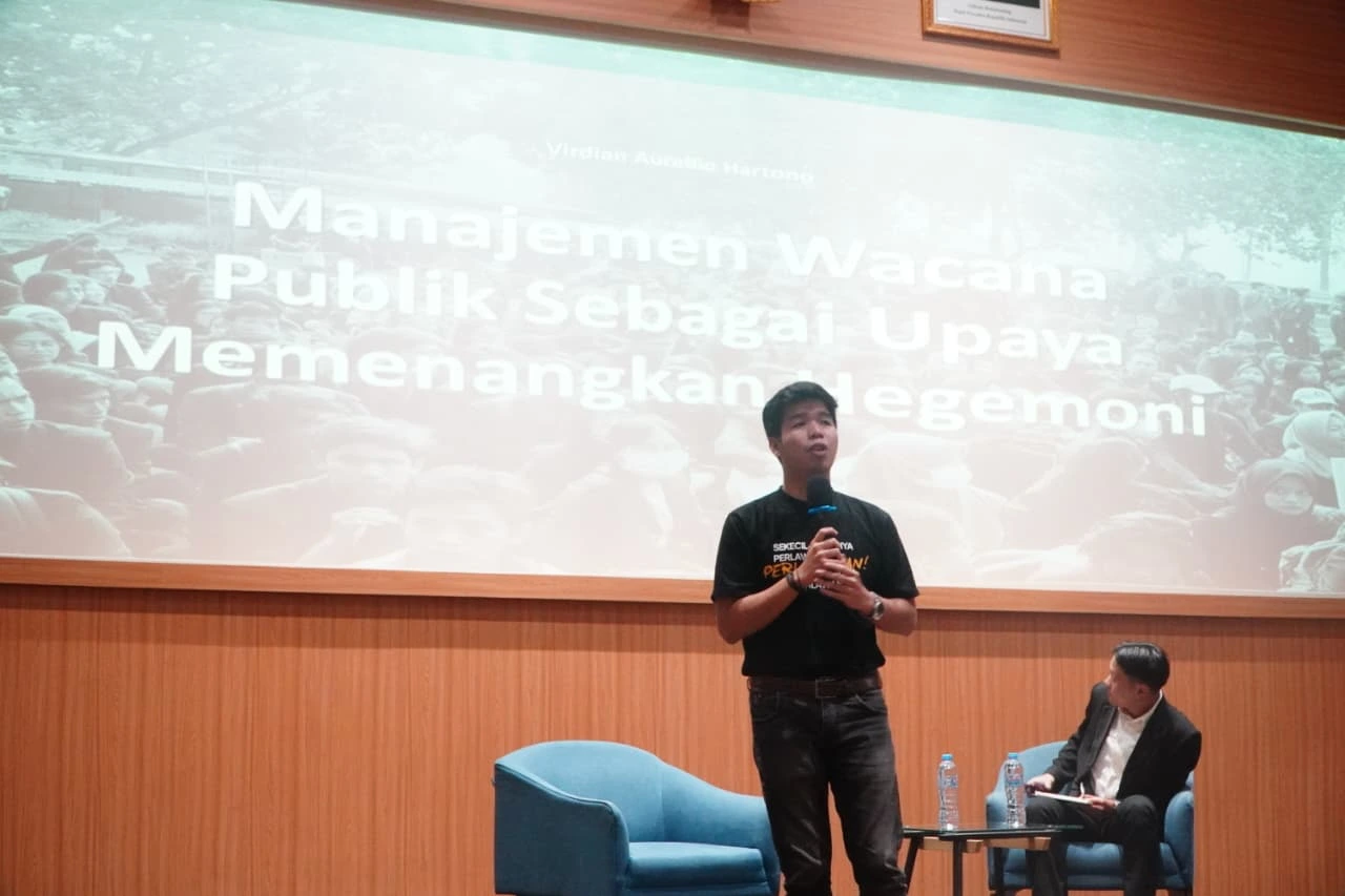 Virdian Aurellio Hartono saat menyampaikan materi dalam Seminar Nasional AFPA 2025, Sabtu (8/11/2025). (Foto: Dok. Panitia)