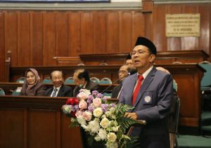 Prof Dr Muhammad Madyan SE MSi MFin saat Sesi Sambutan (Foto: Koleksi Humas FK)