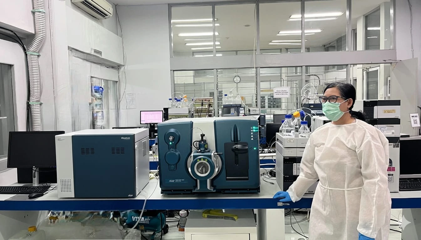 UNAIR NEWS – Universitas Airlangga has once again highlighted its global footprint through the accomplishments of its alumni. Among them is Mimin Jiwo Winanti, SSi, Apt., a graduate of UNAIR’s Faculty of Pharmacy, who now leads the National Center for Drug and Food Testing Development (PPPOMN).