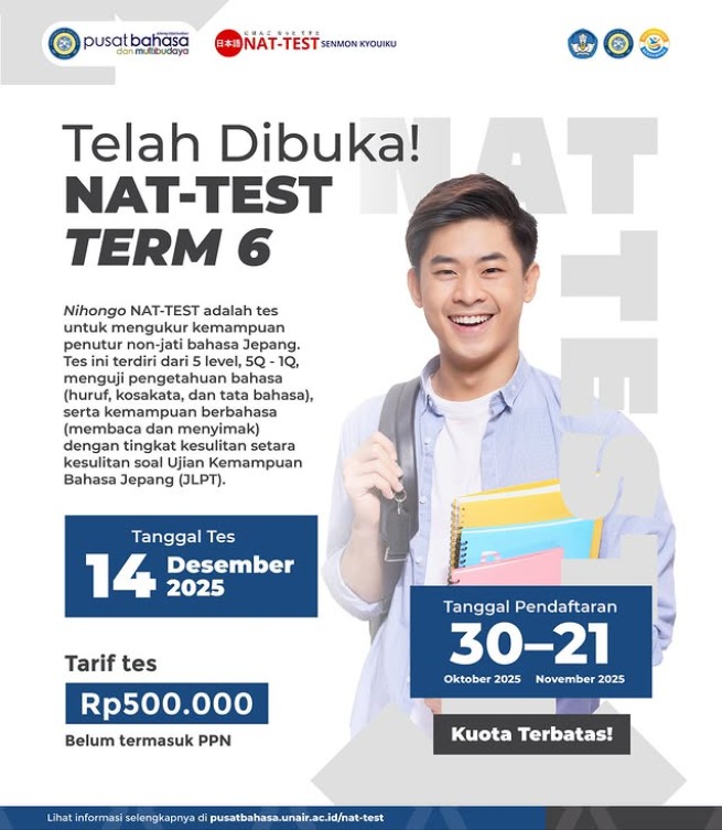 NAT-TEST Term 6 UNAIR Dibuka!