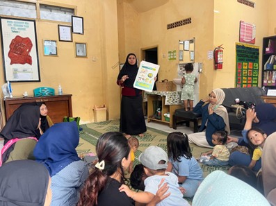 Penyuluhan Gizi Cerdas Kelompok KKN-BBK 7 Universitas Airlangga Karangturi. (Foto: Istimewa)