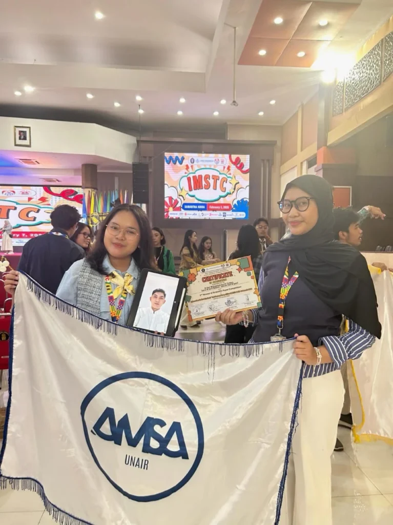 Laras Artanti Nabilah and Zahrani Dwi Aryanti after winning 2nd place in the Scientific Paper Competition at the national Indonesian Medical Students Training and Competition (IMSTC) 2026 on Saturday February 7, 2026. (Photo: By Courtesy)