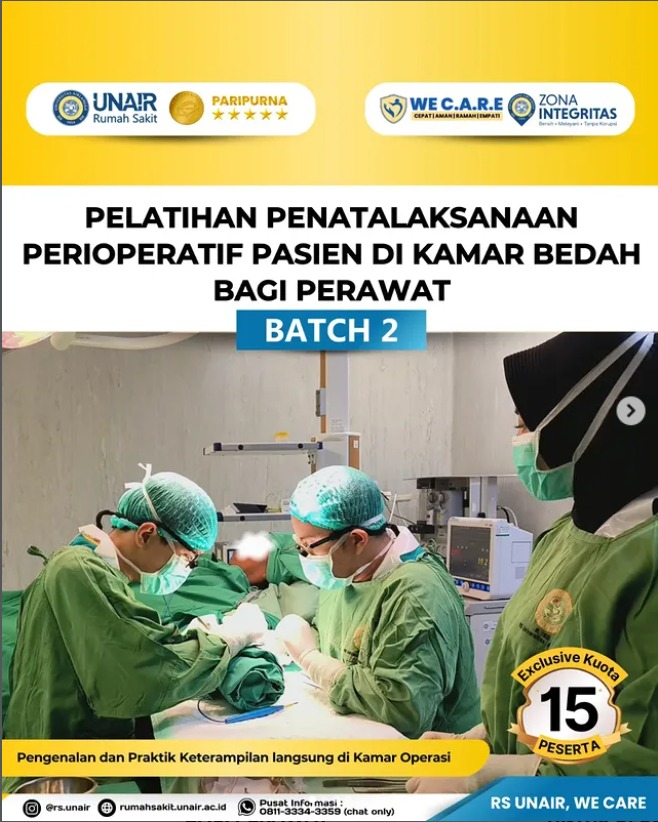 Pelatihan Penatalaksanaan Perioperatif Pasien di Kamar Bedah bagi Perawat batch 2