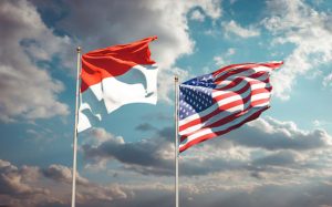 Illustration of Indonesian and United States flags. (Photo: Freepik)