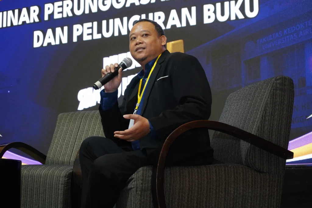 Pemaparan materi oleh Dr. Rizky Fajar Meirawan, SKH., M.Vet. dalam SAGAVET 2026 pada Sabtu (23/05/2026). (Foto: Istimewa)
