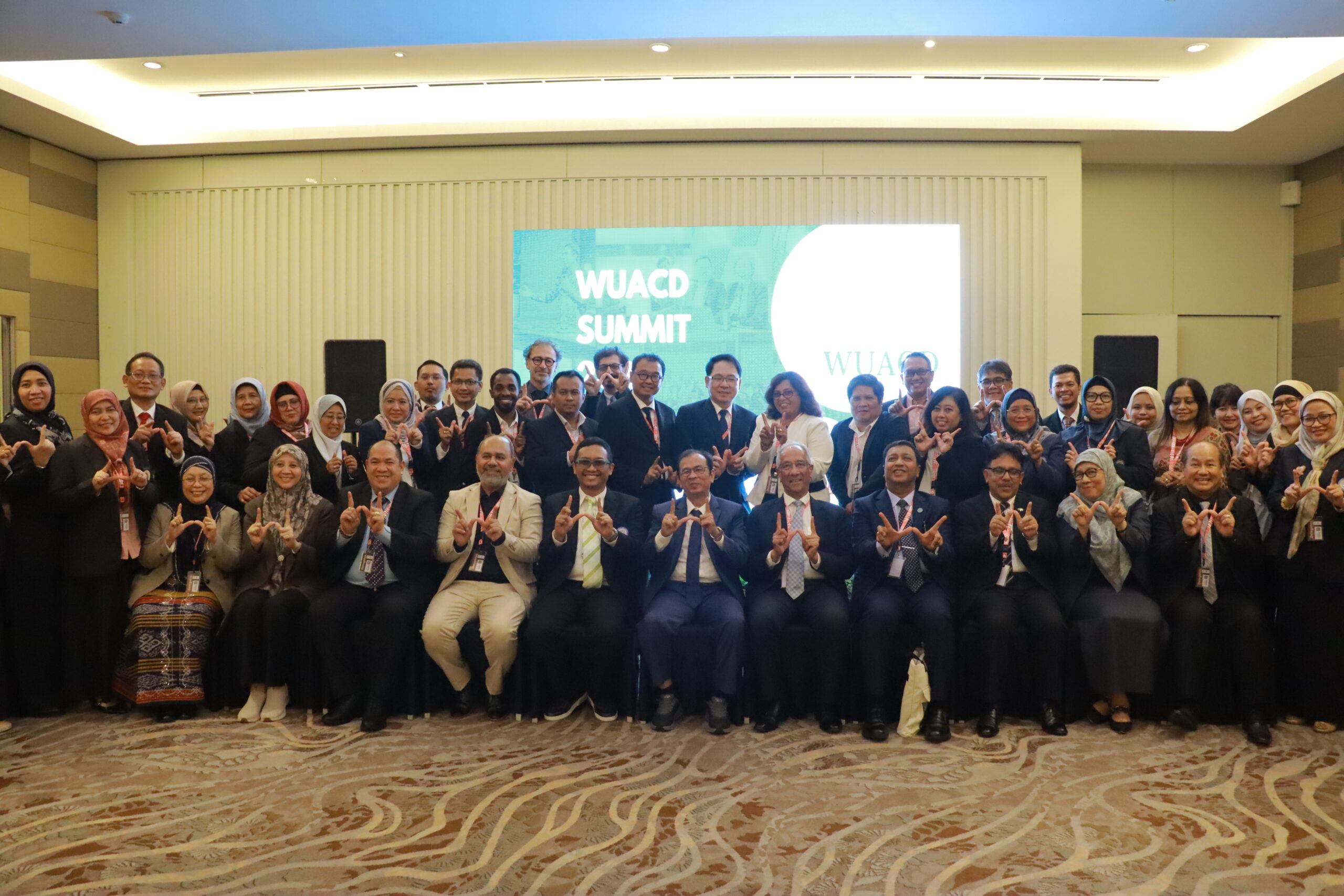Group photo during Rector Meeting session at WUACD Summit 2026 Bali, Sunday (June 21, 2026). (Photo: PHMP UNAIR)