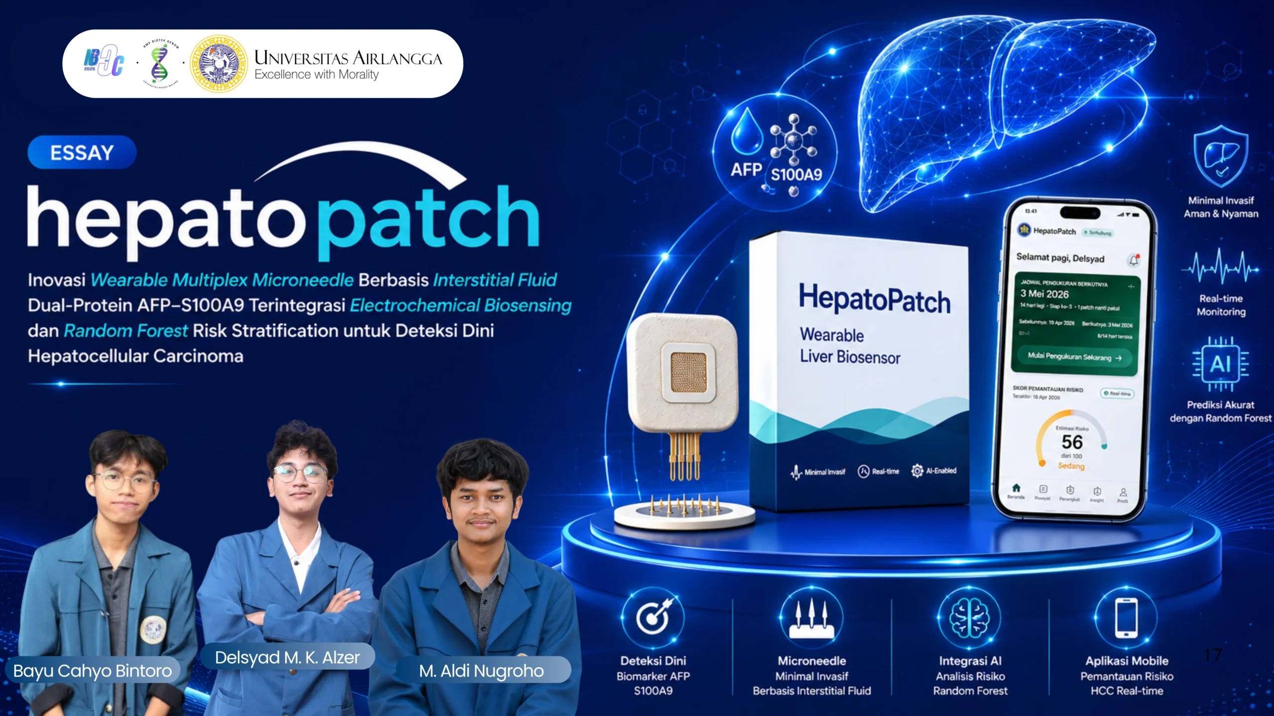 Tim Hepatopatch berhasil meraih juara 1 dalam ajang National Biotechnology Essay Competition 2026 pada Sabtu (23/5/2026). (Foto : Istimewa)